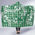 Hibiscus Pakala Emerald Green Hooded Blanket Tropical Floral Stylized - Polynesian Pride