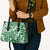 Hibiscus Pakala Emerald Green Leather Bag Tropical Floral Stylized - Polynesian Pride