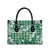 Hibiscus Pakala Emerald Green Leather Bag Tropical Floral Stylized - Polynesian Pride