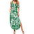 Hibiscus Pakala Emerald Green Summer Maxi Dress Tropical Floral Stylized - Polynesian Pride
