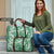Hibiscus Pakala Emerald Green Travel Bag Tropical Floral Stylized - Polynesian Pride