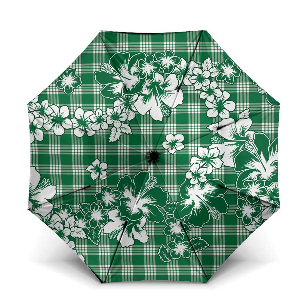 Hibiscus Pakala Emerald Green Umbrella Tropical Floral Stylized - Polynesian Pride