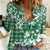 Hibiscus Pakala Emerald Green Women Casual Shirt Tropical Floral Stylized - Polynesian Pride