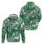 Hibiscus Pakala Emerald Green Zip Hoodie Tropical Floral Stylized - Polynesian Pride