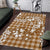 Hibiscus Pakala Bronze Brown Area Rug Tropical Floral Stylized - Polynesian Pride