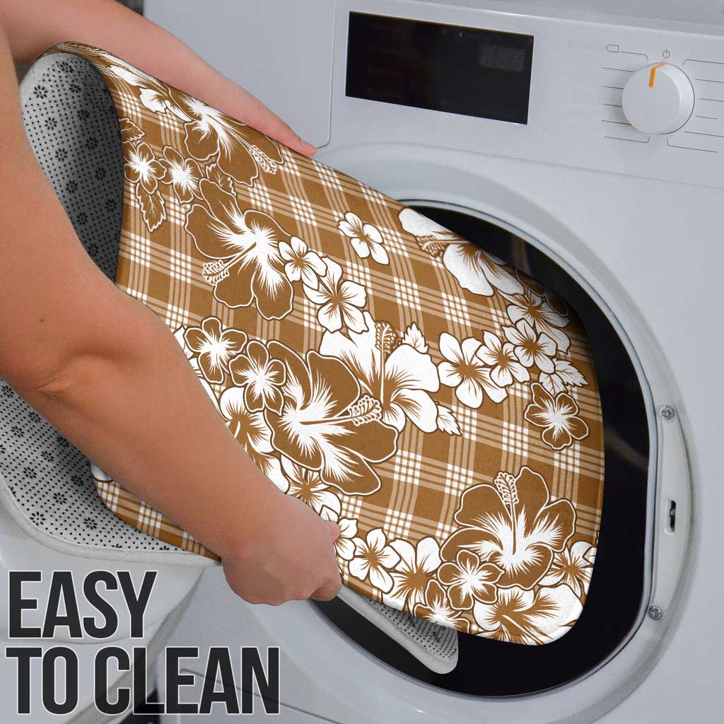 Hibiscus Pakala Bronze Brown Bathroom Set Tropical Floral Stylized - Polynesian Pride