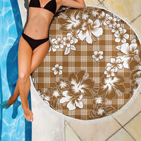 Hibiscus Pakala Bronze Brown Beach Blanket Tropical Floral Stylized - Polynesian Pride