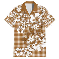 Hibiscus Pakala Bronze Brown Hawaiian Shirt Tropical Floral Stylized - Polynesian Pride