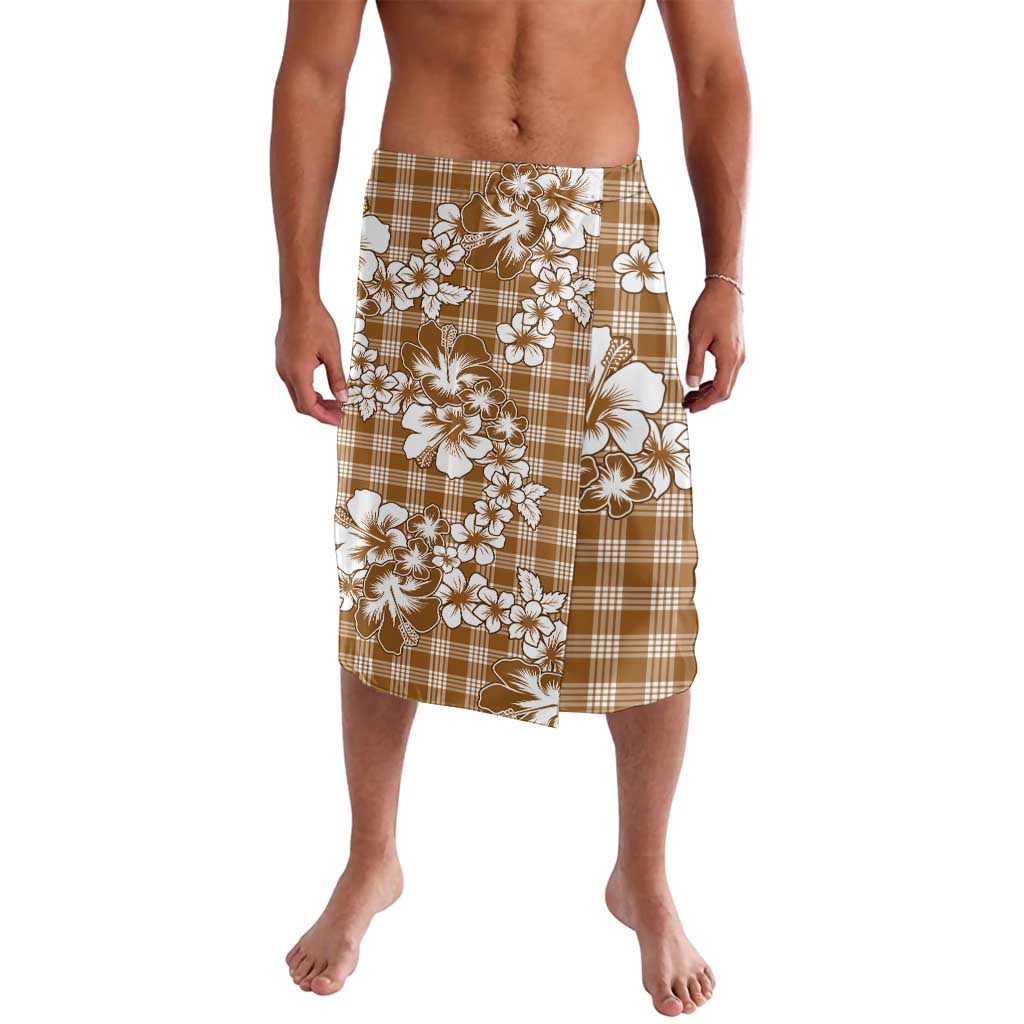 Hibiscus Pakala Bronze Brown Lavalava Tropical Floral Stylized - Polynesian Pride