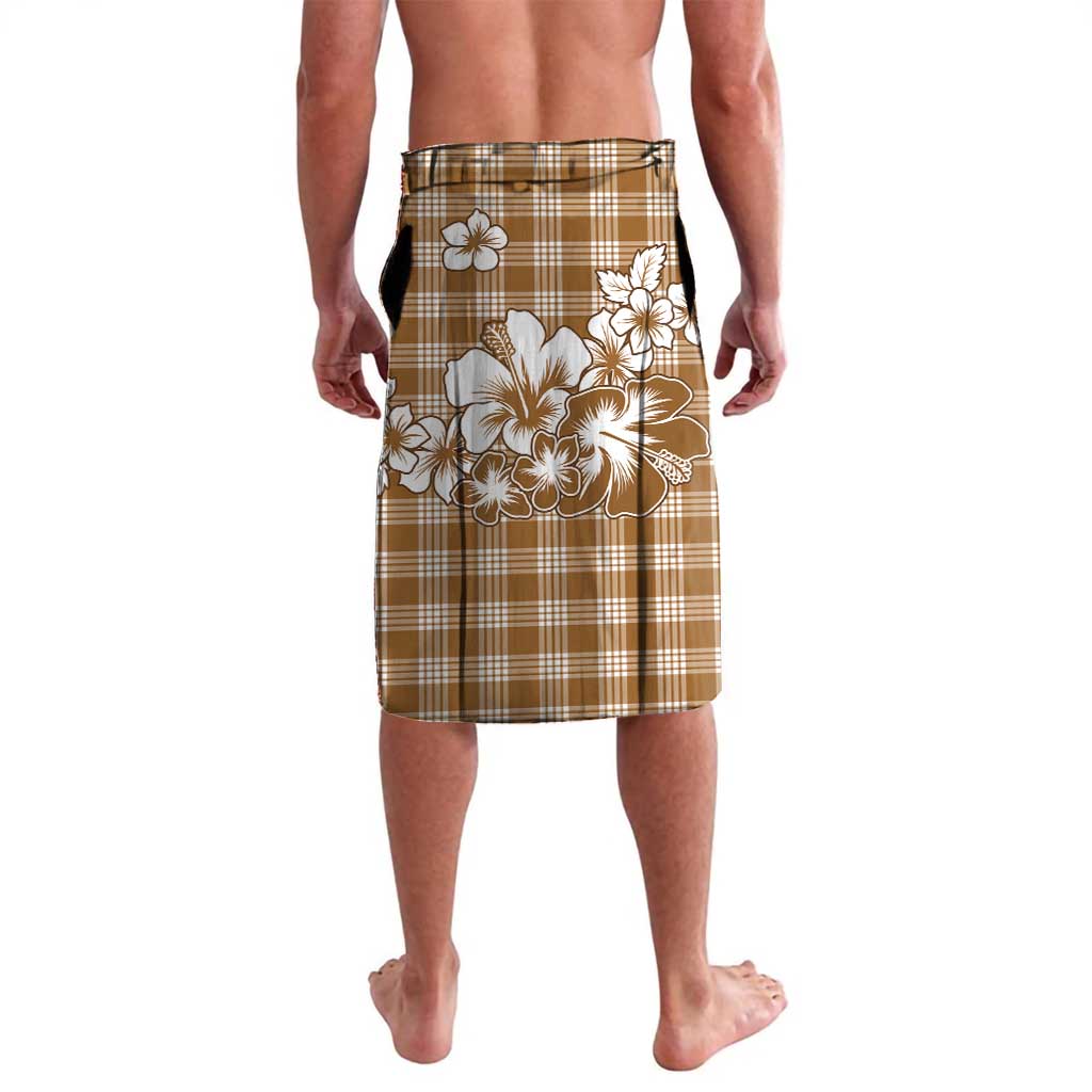 Hibiscus Pakala Bronze Brown Lavalava Tropical Floral Stylized - Polynesian Pride