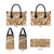 Hibiscus Pakala Bronze Brown Leather Bag Tropical Floral Stylized - Polynesian Pride