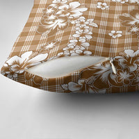 Hibiscus Pakala Bronze Brown Pillow Cover Tropical Floral Stylized - Polynesian Pride