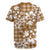 Hibiscus Pakala Bronze Brown Rugby Jersey Tropical Floral Stylized - Polynesian Pride