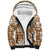 Hibiscus Pakala Bronze Brown Sherpa Hoodie Tropical Floral Stylized - Polynesian Pride