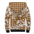 Hibiscus Pakala Bronze Brown Sherpa Hoodie Tropical Floral Stylized - Polynesian Pride