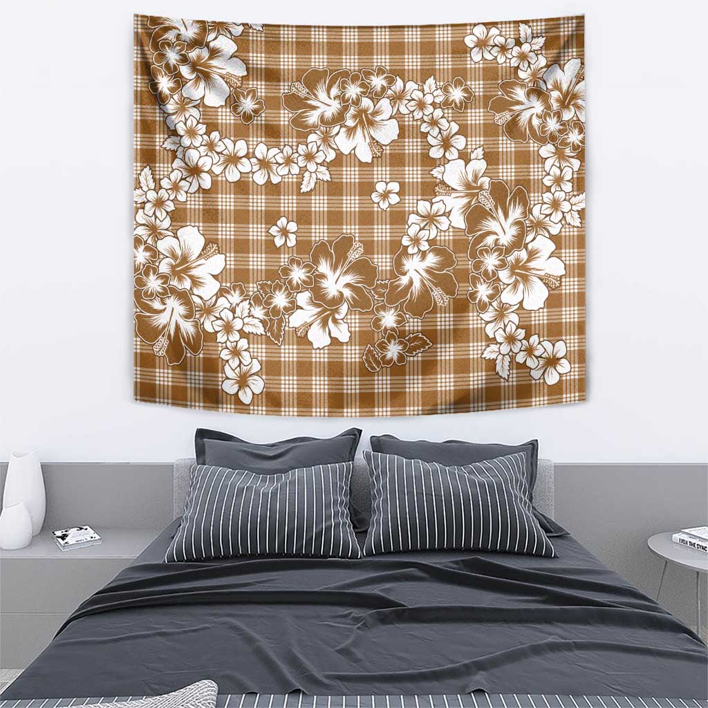 Hibiscus Pakala Bronze Brown Tapestry Tropical Floral Stylized - Polynesian Pride