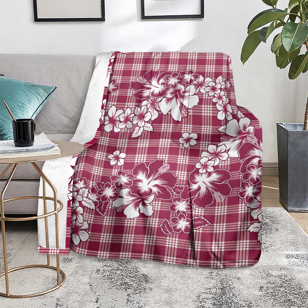 Hibiscus Pakala Royal Magenta Blanket Tropical Floral Stylized - Polynesian Pride