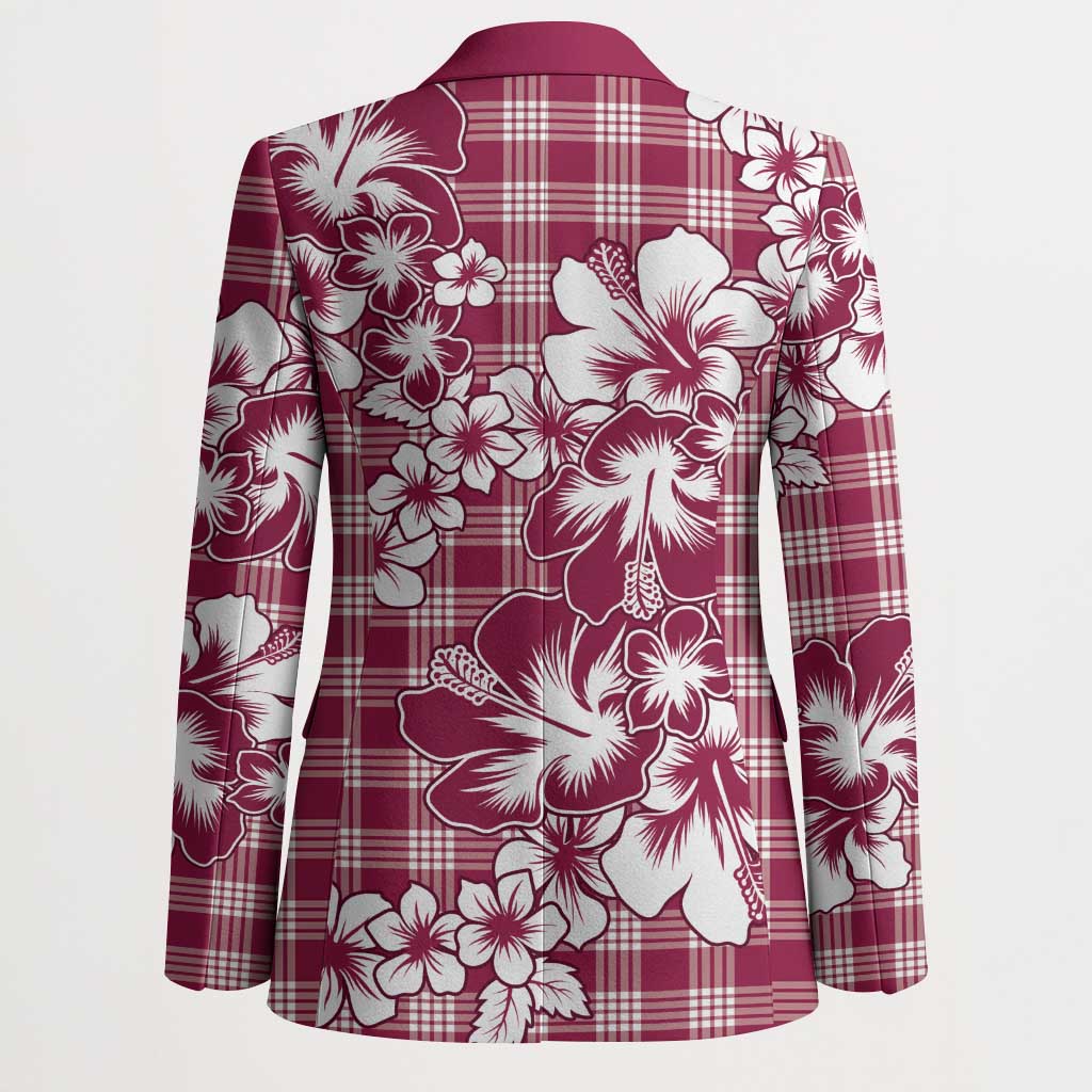 Hibiscus Pakala Royal Magenta Blazer Tropical Floral Stylized - Polynesian Pride