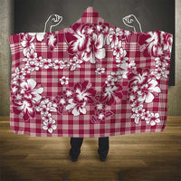 Hibiscus Pakala Royal Magenta Hooded Blanket Tropical Floral Stylized - Polynesian Pride