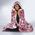 Hibiscus Pakala Royal Magenta Hooded Blanket Tropical Floral Stylized - Polynesian Pride