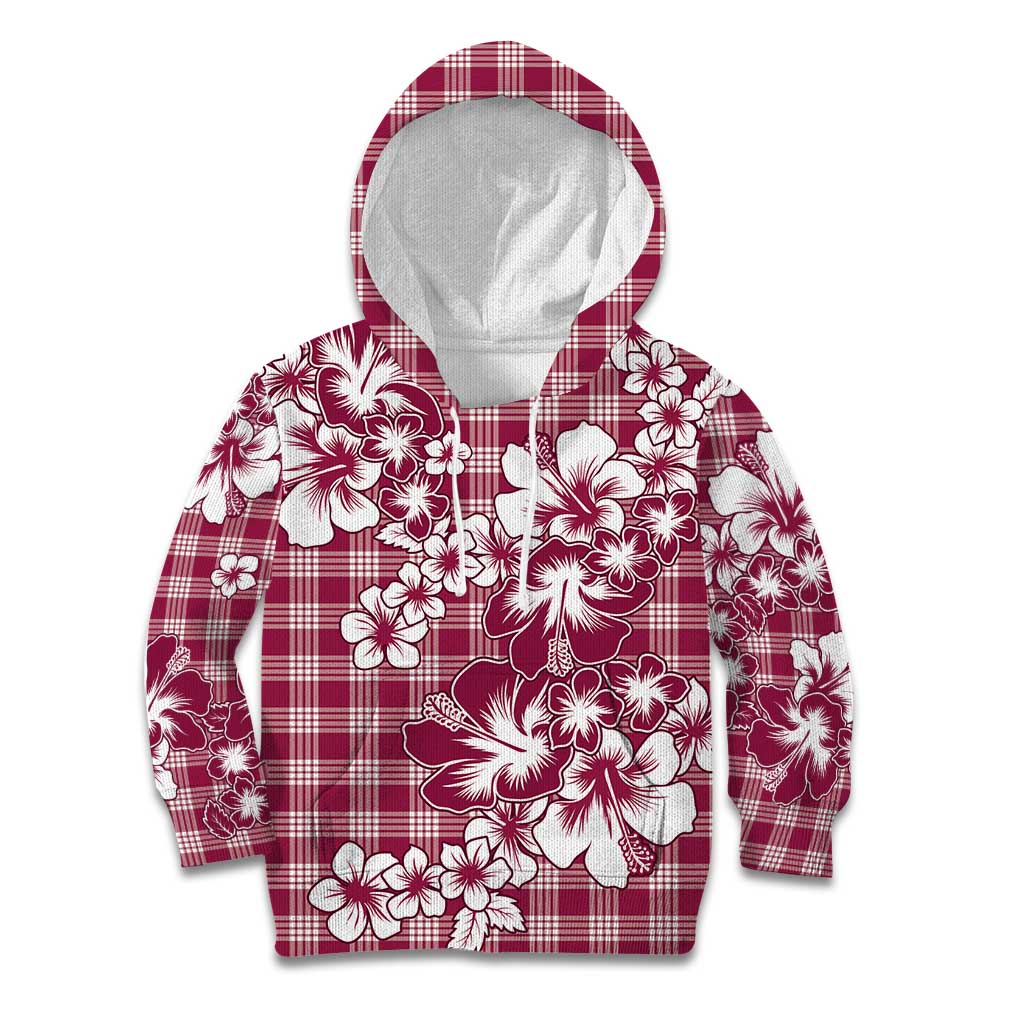 Hibiscus Pakala Royal Magenta Kid Hoodie Tropical Floral Stylized - Polynesian Pride
