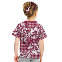 Hibiscus Pakala Royal Magenta Kid T Shirt Tropical Floral Stylized - Polynesian Pride