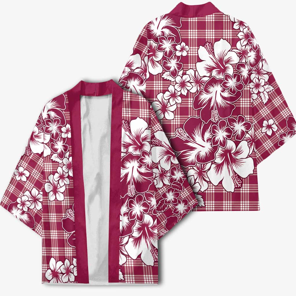 Hibiscus Pakala Royal Magenta Kimono Tropical Floral Stylized - Polynesian Pride