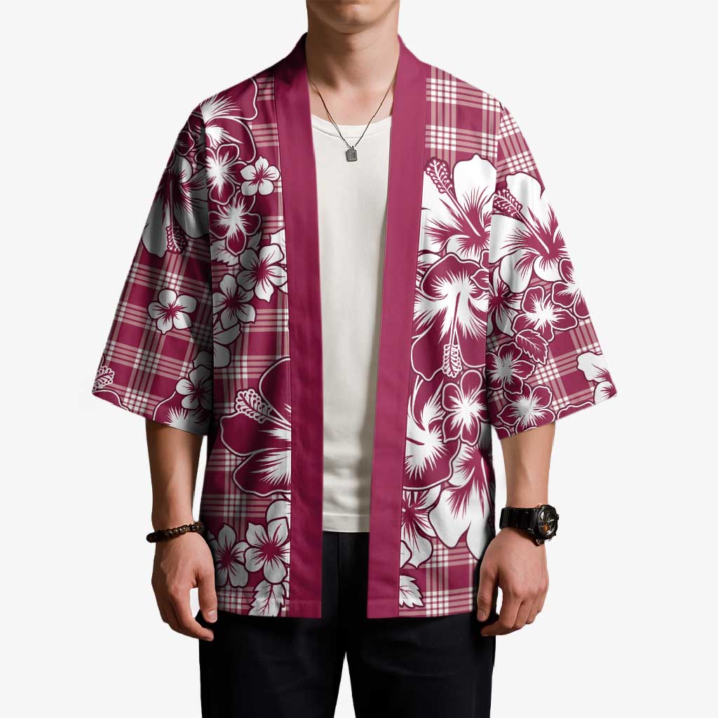 Hibiscus Pakala Royal Magenta Kimono Tropical Floral Stylized - Polynesian Pride