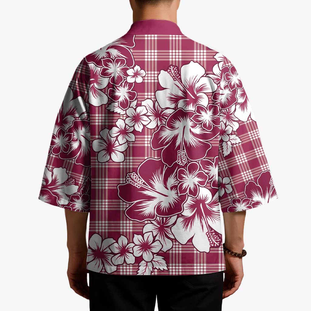 Hibiscus Pakala Royal Magenta Kimono Tropical Floral Stylized - Polynesian Pride