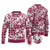 Hibiscus Pakala Royal Magenta Ugly Christmas Sweater Tropical Floral Stylized - Polynesian Pride