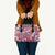 Hibiscus Pakala Royal Magenta Leather Bag Tropical Floral Stylized - Polynesian Pride