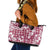 Hibiscus Pakala Royal Magenta Leather Tote Bag Tropical Floral Stylized - Polynesian Pride