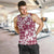 Hibiscus Pakala Royal Magenta Men Tank Top Tropical Floral Stylized - Polynesian Pride