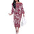 Hibiscus Pakala Royal Magenta Off The Shoulder Long Sleeve Dress Tropical Floral Stylized - Polynesian Pride