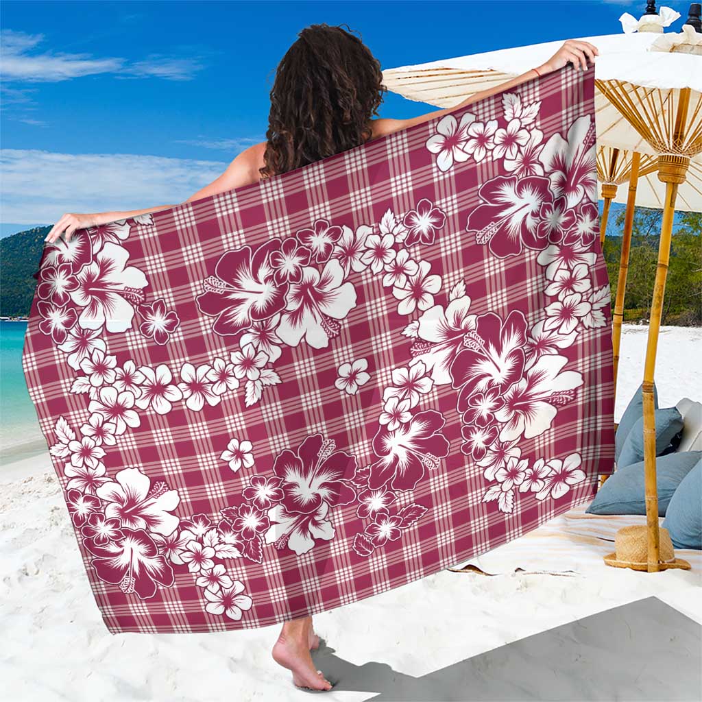 Hibiscus Pakala Royal Magenta Sarong Tropical Floral Stylized - Polynesian Pride