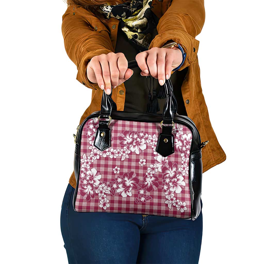 Hibiscus Pakala Royal Magenta Shoulder Handbag Tropical Floral Stylized - Polynesian Pride