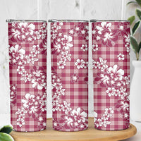 Hibiscus Pakala Royal Magenta Skinny Tumbler Tropical Floral Stylized - Polynesian Pride
