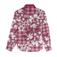 Hibiscus Pakala Royal Magenta Women Casual Shirt Tropical Floral Stylized - Polynesian Pride