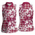 Hibiscus Pakala Royal Magenta Women Sleeveless Polo Shirt Tropical Floral Stylized - Polynesian Pride