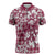 Hibiscus Pakala Royal Magenta Zipper Polo Shirt Tropical Floral Stylized - Polynesian Pride
