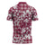 Hibiscus Pakala Royal Magenta Zipper Polo Shirt Tropical Floral Stylized - Polynesian Pride