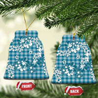 Hibiscus Pakala Ocean Depths Blue Ceramic Ornament Tropical Floral Stylized - Polynesian Pride