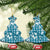 Hibiscus Pakala Ocean Depths Blue Ceramic Ornament Tropical Floral Stylized - Polynesian Pride