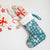 Hibiscus Pakala Ocean Depths Blue Christmas Stocking Tropical Floral Stylized - Polynesian Pride