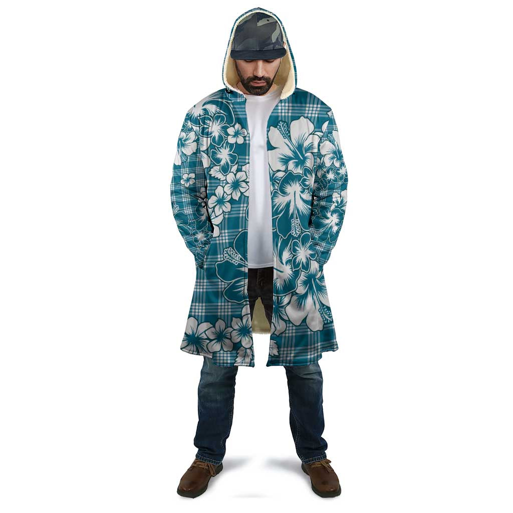 Hibiscus Pakala Ocean Depths Blue Cloak Tropical Floral Stylized - Polynesian Pride