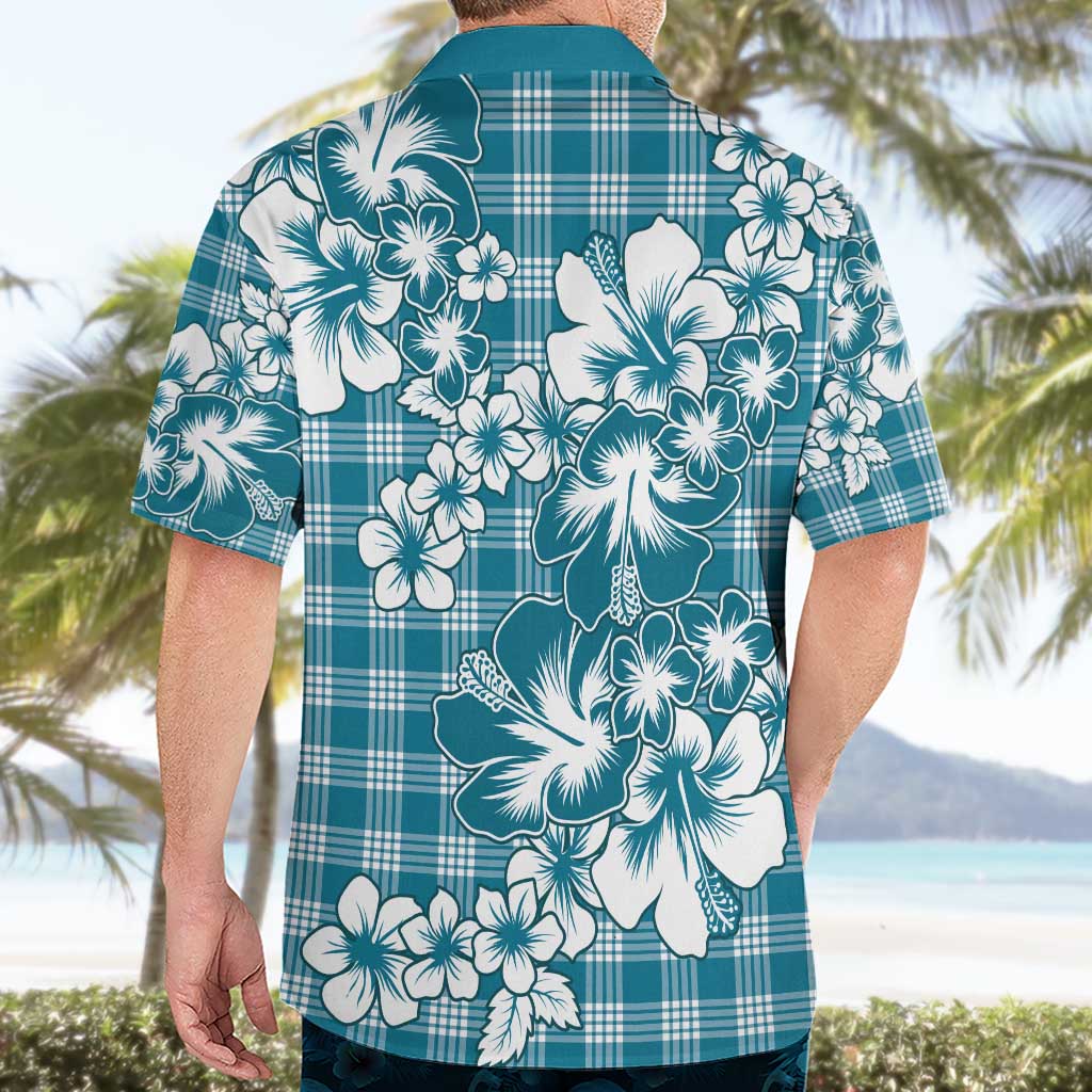Hibiscus Pakala Ocean Depths Blue Hawaiian Shirt Tropical Floral Stylized - Polynesian Pride
