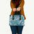 Hibiscus Pakala Ocean Depths Blue Leather Bag Tropical Floral Stylized - Polynesian Pride