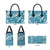 Hibiscus Pakala Ocean Depths Blue Leather Bag Tropical Floral Stylized - Polynesian Pride