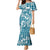 Hibiscus Pakala Ocean Depths Blue Mermaid Dress Tropical Floral Stylized - Polynesian Pride