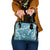 Hibiscus Pakala Ocean Depths Blue Shoulder Handbag Tropical Floral Stylized - Polynesian Pride